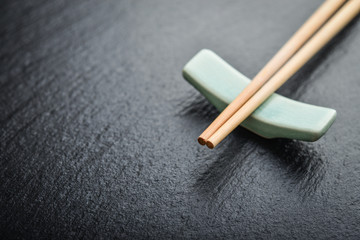 Bamboo chopsticks with copy space
