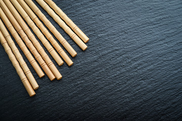 Bamboo chopsticks with copy space