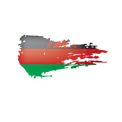 Malawi flag, vector illustration on a white background.