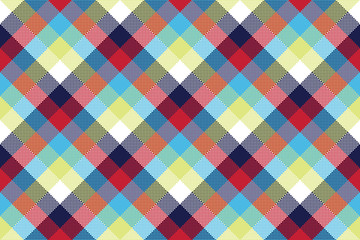 Colored check pixel tablecloth seamless pattern