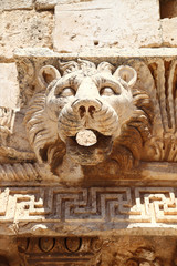 Baalbek Roman Ruins in Lebanon, lion's head 