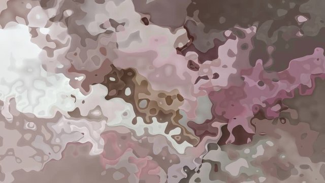 abstract animated stained background seamless loop video - watercolor splotch effect - old pik, maroon, mauve, beige and taupe color