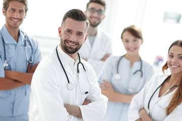 Fototapeta premium leading doctor of the medical center peers.