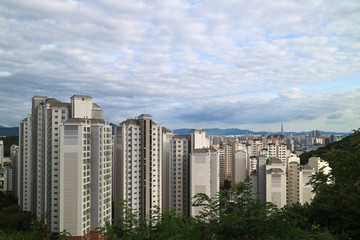 Fototapeta premium Skyscraper Cityscape of Korea 