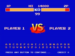 Screen retro game arcade machine. Template of fighting arcade. Vector illustration.