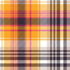 Orange plaid seamless pattern