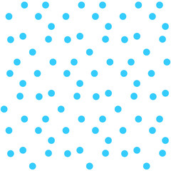 Blue random dots on white background seamless pattern