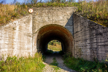 Fototapeta na wymiar Old tunnel under the railway 