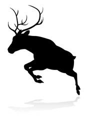 Naklejka premium High quality animal silhouette of a deer