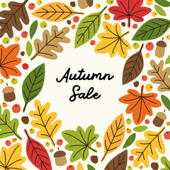 Cute Autumn Leaves frame