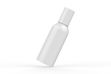 Blank Cosmetic Spray Can Mock Up On Isolated White Background, Ready For Design Presentation, 3D Illustration