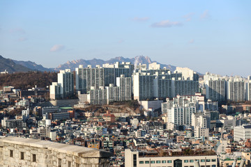 Obraz premium Skyscraper Cityscape of Korea 