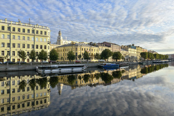 view of Saint Petersburg from river Fontanka