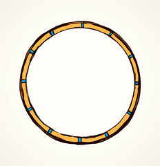 Round frame. Vector drawing