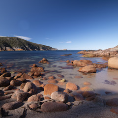 Fototapeta na wymiar Sleepy Bay in Freycinet National Park, Tasmania.