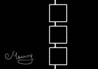 Stylish photo frames and borders template for wedding photo collage and children