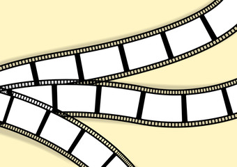 Template for photos wavy retro film stripes