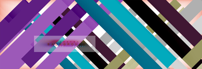 Color stripes and lines, geometric abstract background