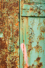 Green iron texture, wall, background 4