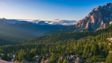 Great view of the National Park Dolomites (Dolomiti), famous location, Tyrol, Alp, Italy, Europe. Dramatic and picturesque scene. Beauty world.
