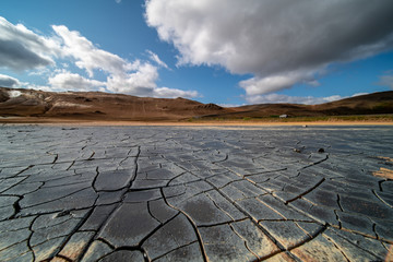 cracked desert in Iceland