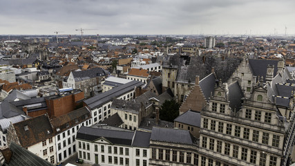 Obraz premium View of Ghent from the height