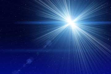 Milky Way stars and supernova. 2D render / illustration.