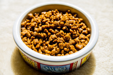 Cat food close up