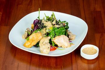 Salad with liver