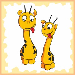 Funny giraffes