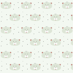 cute teddy bear pattern design for kids