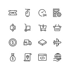 Online supermarket flat icon