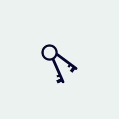 key icon, vector illustration. flat icon