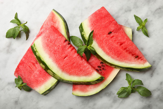 watermelon with mint