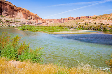 Scenic Colorado Riverway Recreation Area in Utah, USA - obrazy, fototapety, plakaty