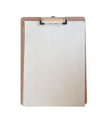 paper and Clipboard isolate on white background