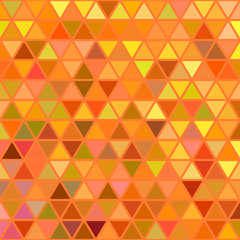 Vector retro irregular triangle grid background template design in orange tones
