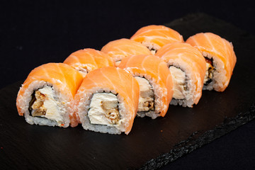 Japanese roll with salmon