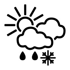 Wetter Icon - Schneeregen