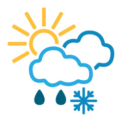 Wetter Icon - Schneeregen