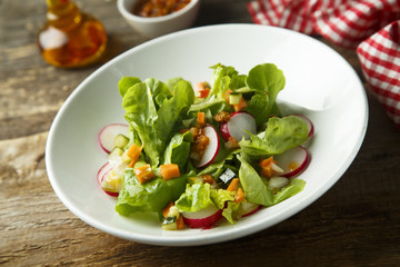 Pickled vegetables salad with hot chili oil
