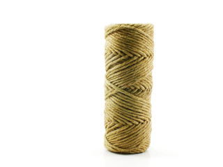 hemp rope on white background