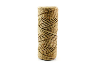 hemp rope on white background