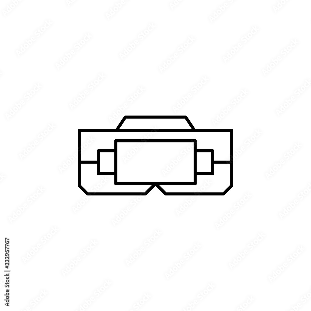Poster virtual reality icon. element of internet related icon for mobile concept and web apps. thin line vi