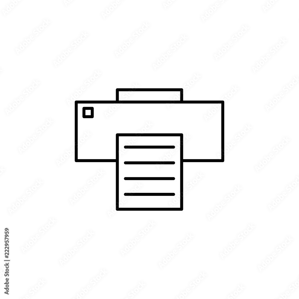 Poster printer icon. element of internet related icon for mobile concept and web apps. thin line printer ic