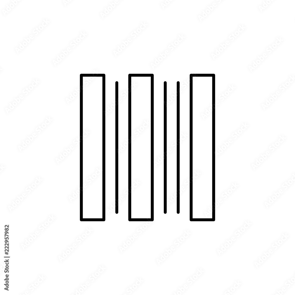 Poster barcode icon. element of internet related icon for mobile concept and web apps. thin line barcode ic