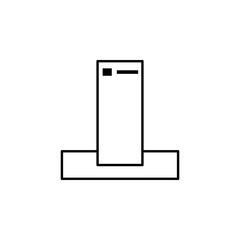 charger icon. Element of Internet related icon for mobile concept and web apps. Thin line charger icon can be used for web and mobile