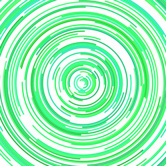 Fototapeta na wymiar Green abstract circular background design from half circles