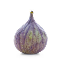 Fresh ripe fig on white background
