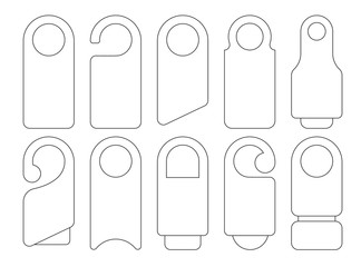 door hanger signs. hotel room private hang template